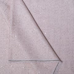 Peach Colour Sequins Tweed Fabric