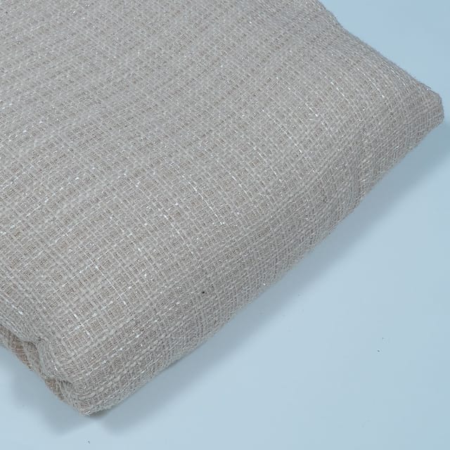 Beige Colour Tweed Fabric