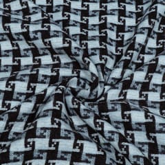 Black and White Colour Tweed Fabric