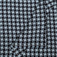 Black and White Colour Tweed Fabric
