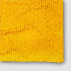 Mustard Yellow Embroidered Cotton Hakoba Fabric