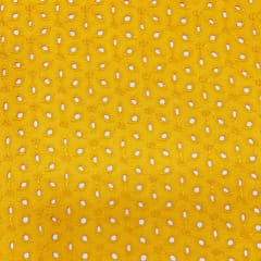 Mustard Yellow Embroidered Cotton Hakoba Fabric