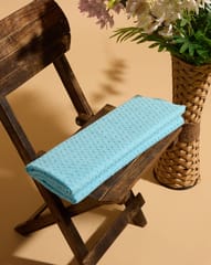 Light Sky Blue Shade Embroidered Cotton Hakoba Fabric