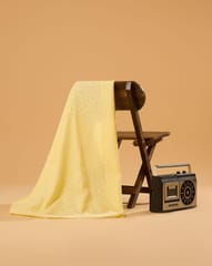 Lemon Yellow Shade Embroidered Cotton Hakoba Fabric