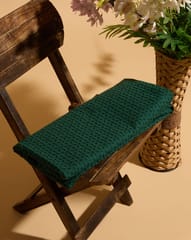 Dark Green Colour Embroidered Cotton Hakoba Fabric