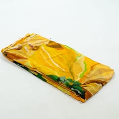 Yellow Colour Crepe Printed Fabric
