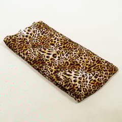 Brown Colour Crepe Printed Fabric