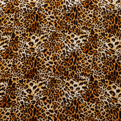 Brown Colour Crepe Printed Fabric