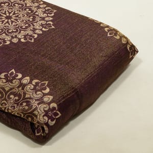 Wine Colour Tissue Crush Digital Printed Fabric