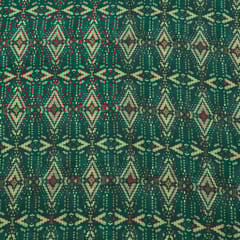 Green Colour Viscose Pashmina Printed Fabric