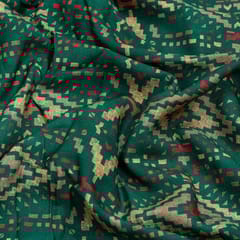 Green Colour Viscose Pashmina Printed Fabric
