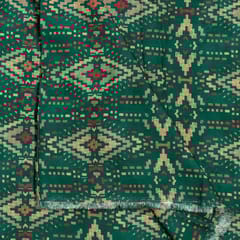 Green Colour Viscose Pashmina Printed Fabric