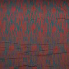 Green and Rust Colour Viscose Pashmina Printed Fabric