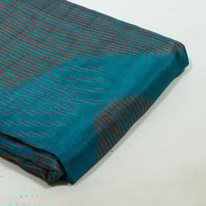 Blue Colour Viscose Habutai Silk Digital Printed Fabric