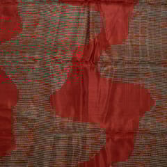 Maroon Colour Viscose Habutai Silk Digital Printed Fabric