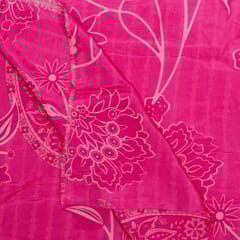 Pink Colour Dola Silk Digital Printed Fabric