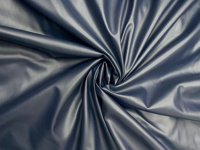 Navy Blue Colour Plain Brush Leather Fabric