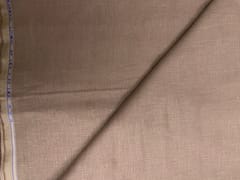 Natural Brown Colour Plain Pure Linen Fabric - 60 Lea