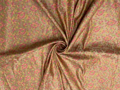 MultiColour Colour Floral Resham Brocade Silk Fabric
