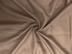 Natural Brown Colour Plain Pure Linen Fabric - 60 Lea