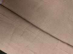 Natural Brown Colour Plain Pure Linen Fabric - 60 Lea