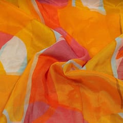 Multi Colour Chiffon Digital Printed Fabric