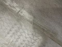 Cream Colour Floral Pure Brocade Fabric