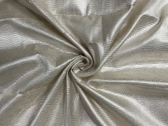 Cream Colour Geometric Pure Brocade Fabric