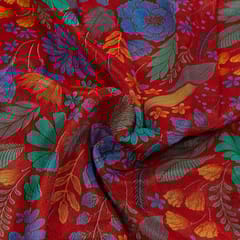 Multi Colour Chiffon Digital Printed Fabric