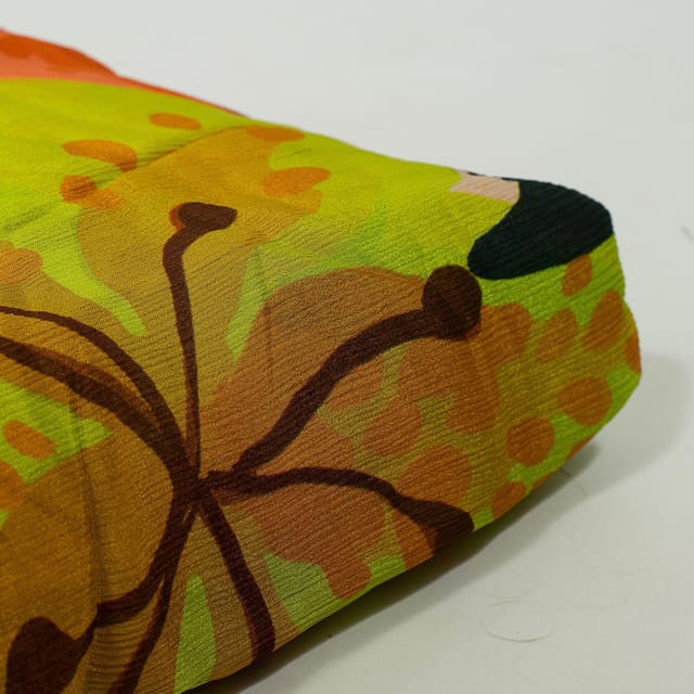 Multi Colour Chiffon Digital Printed Fabric