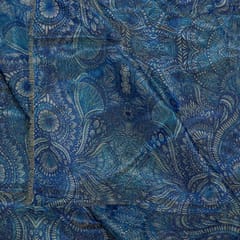 Multi Colour Tissue Upada Silk Digital Printed Fabric