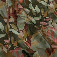 Multi Colour Tissue Upada Silk Digital Printed Fabric