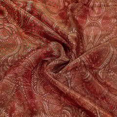 Multi Colour Tissue Upada Silk Digital Printed Fabric