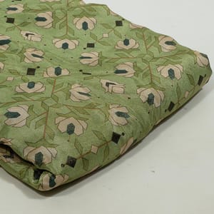 Multi Colour Tissue Upada Silk Digital Printed Fabric