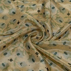 Multi Colour Tissue Upada Silk Digital Printed Fabric