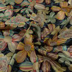 Multi Colour Crepe Digital Printed Fabric
