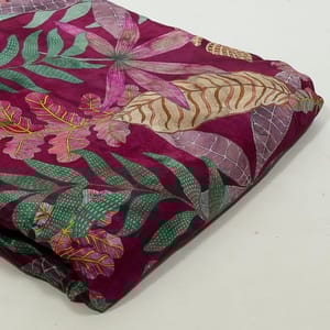 Multi Colour Crepe Digital Printed Fabric