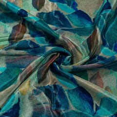 Multi Colour Crepe Digital Printed Fabric