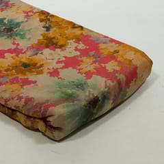 Multi Colour Tissue Organza Digital Printed Fabric