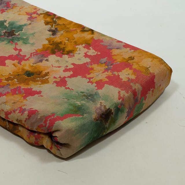Multi Colour Tissue Organza Digital Printed Fabric