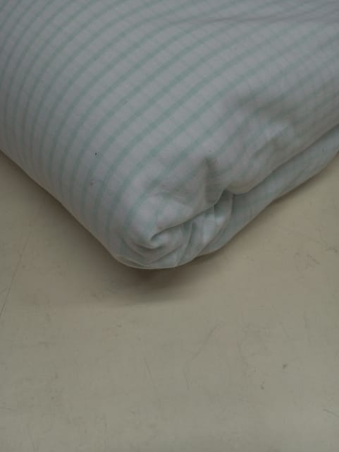 Light Mint Yarn Dyed Cotton Check Fabric
