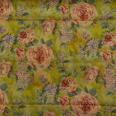 Multi Colour Tissue Organza Digital Printed Fabric