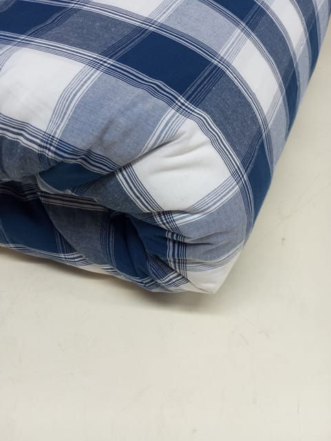 Dark Blue Plain Weave Yarn Dyed Cotton Fabric