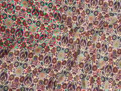 MultiColour Abstract Velvet Fabric