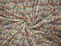 MultiColour Abstract Velvet Fabric