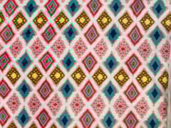 MultiColour Abstract Velvet Fabric