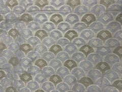 Golden Colour Geometric Dyeable Viscose Organza Fabric