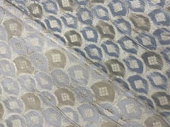 Golden Colour Geometric Dyeable Viscose Organza Fabric