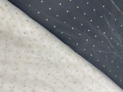 Gold Dyeable Butti Embroidered Net Fabric