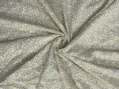 Yellow Colour Floral Flat Embroiderd Chiffon Fabric